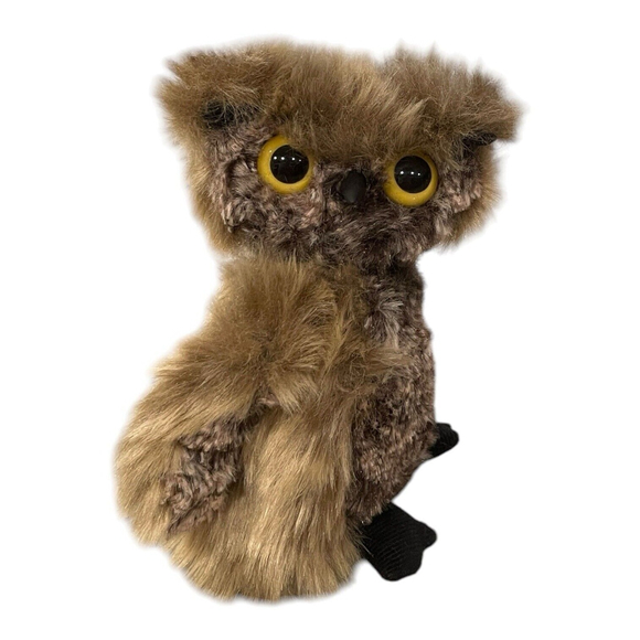 Bundle Folkmanis Puppets Mini Tabby Cat Screech Owl Turning Head Realistic Plush - Picture 5 of 13